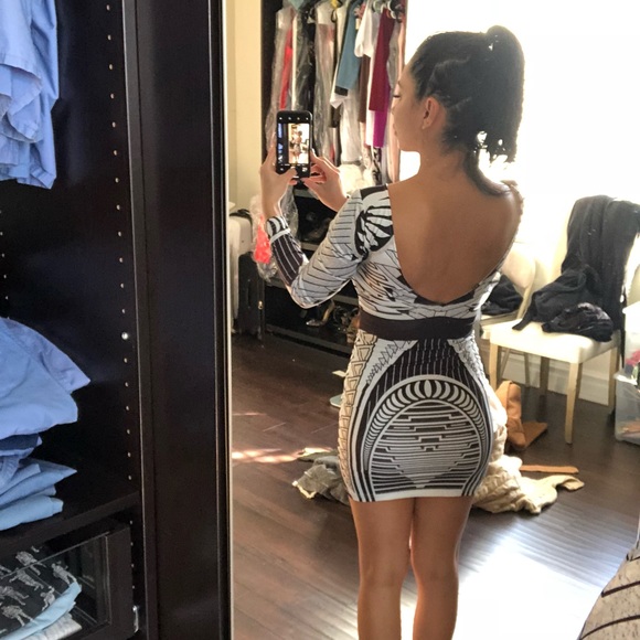 Black and white dress with design - Picture 2 of 4